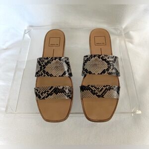 Dolce Vita Kiki Snake Print Vinyl Strap
Sandal. Size 7
